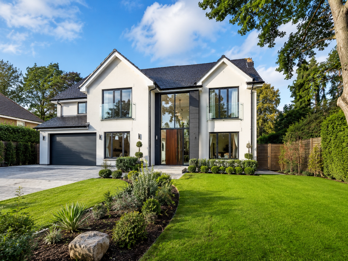 Contemporary family home with landscaped garden